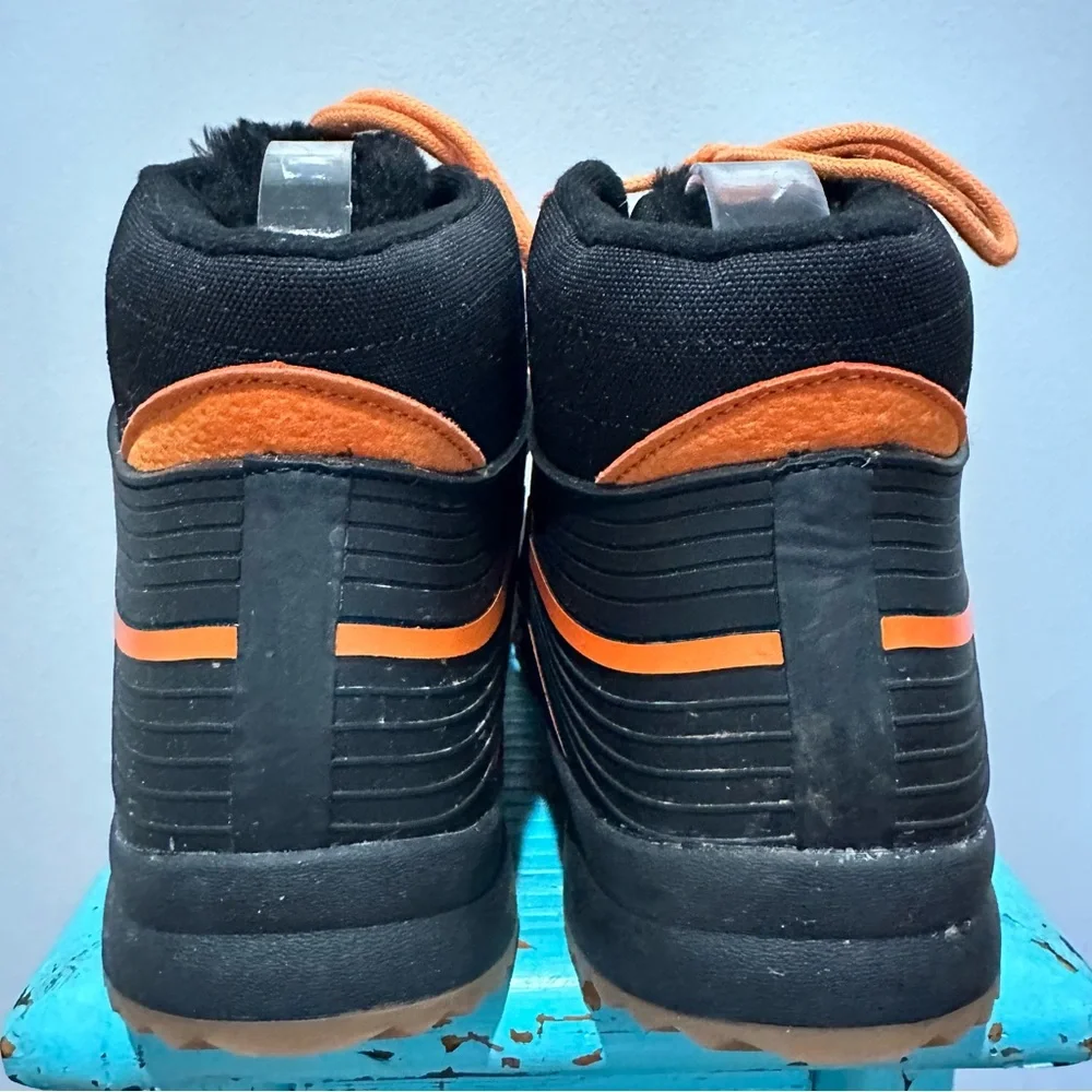 Ulogu Waterproof Lined Non Slip Winter Snow Boots Orange Black Size 39